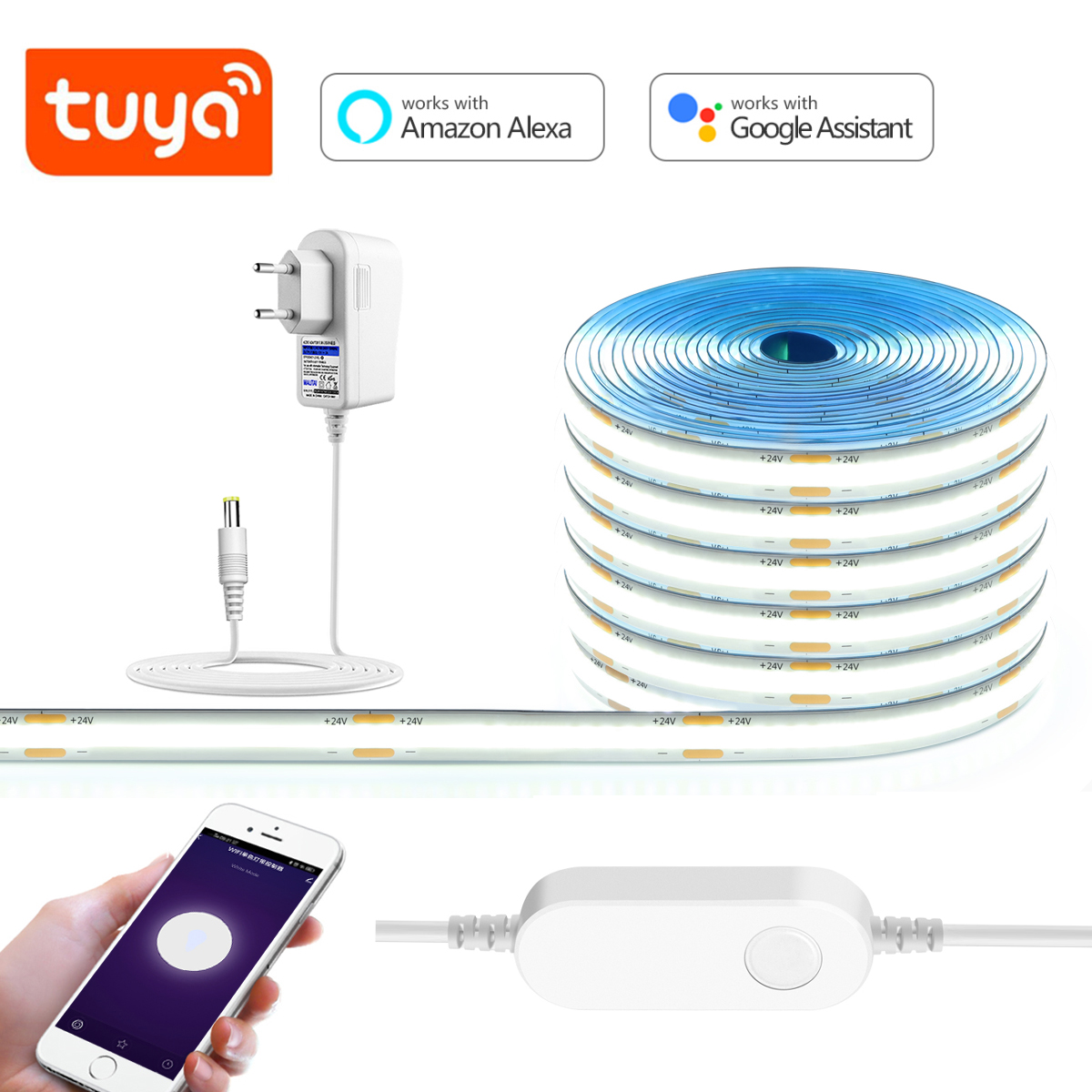 3M 5M 10M 24V COB LED Strip Li - Home Decor Free App ulasan dan harga