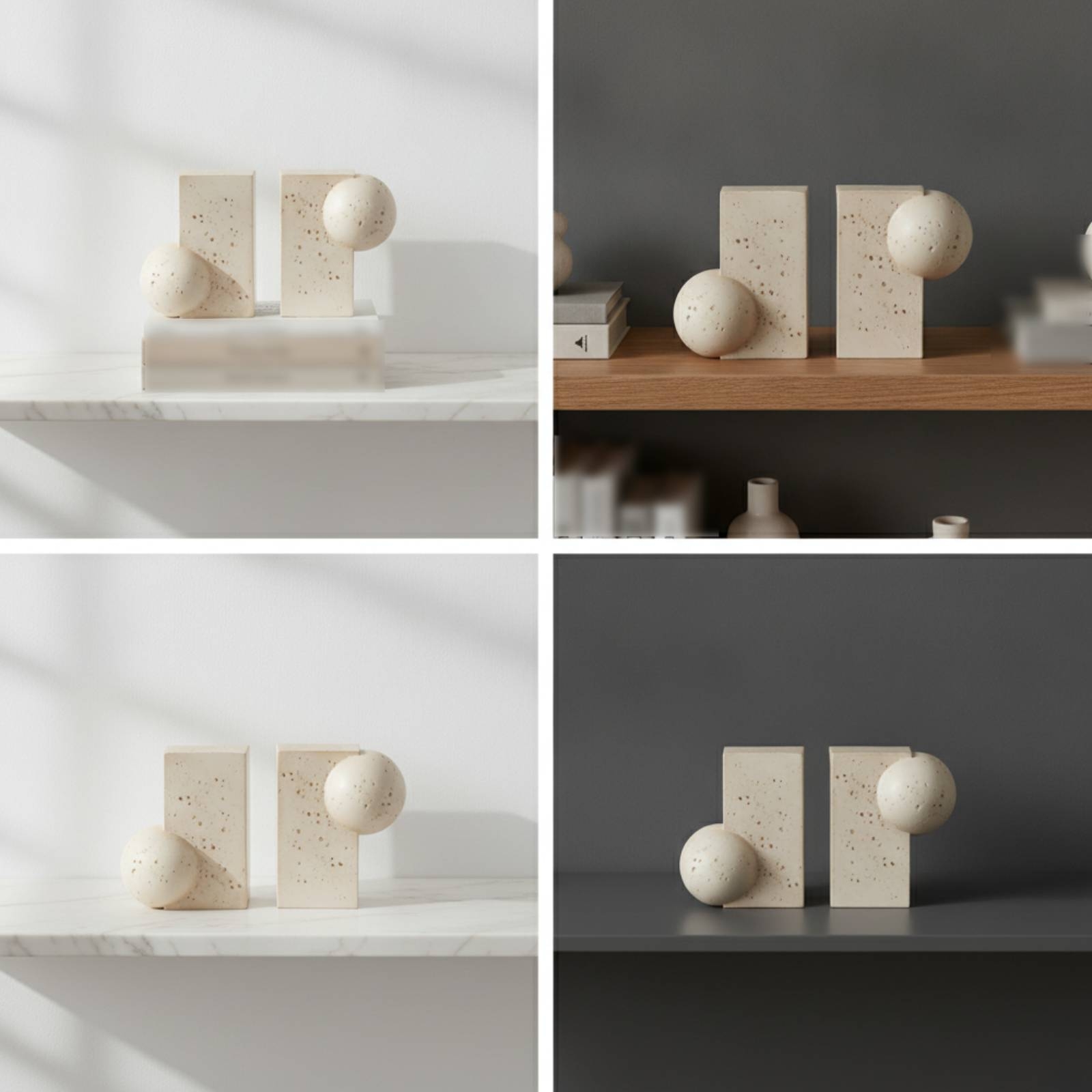 Sculptural Bookends Minimalist - Aesthetic Bookend ulasan dan harga