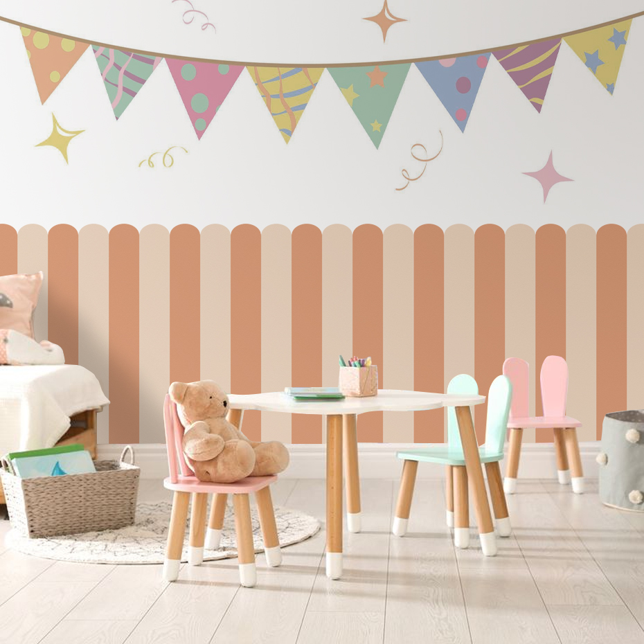 Multicolor Vertical Striped Ar - Home Decor Game ulasan dan harga