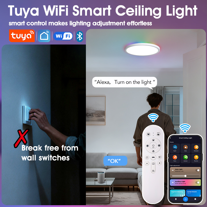 BENEWTON Tuya Smart WiFi Ceili - Home Decor Free App ulasan dan harga