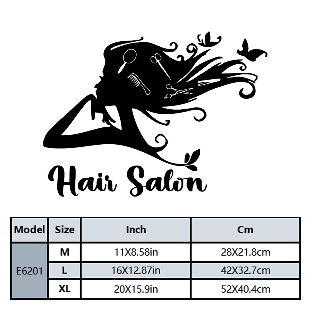 1PC Colorful Hairdressing Cust - Home Decor Sticker ulasan dan harga