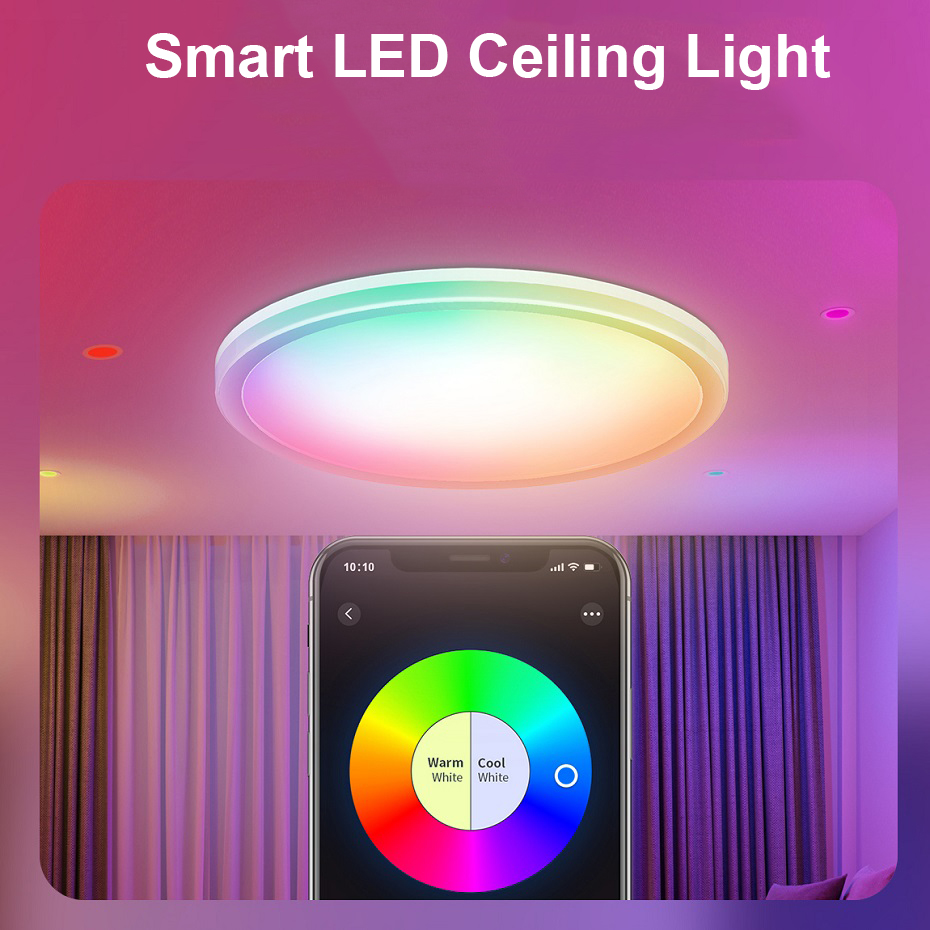Ultra Thin LED Smart Ceiling L - Home Decor Free App ulasan dan harga