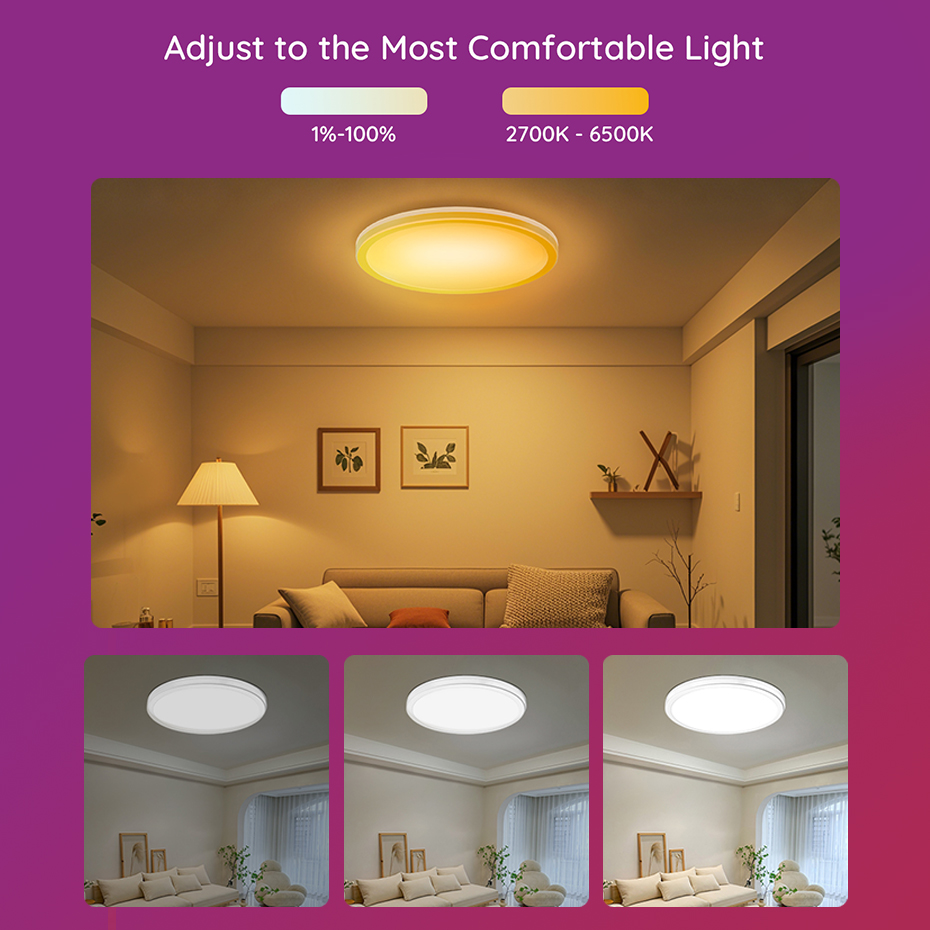 Ultra Thin LED Smart Ceiling L - Home Decor Free App ulasan dan harga