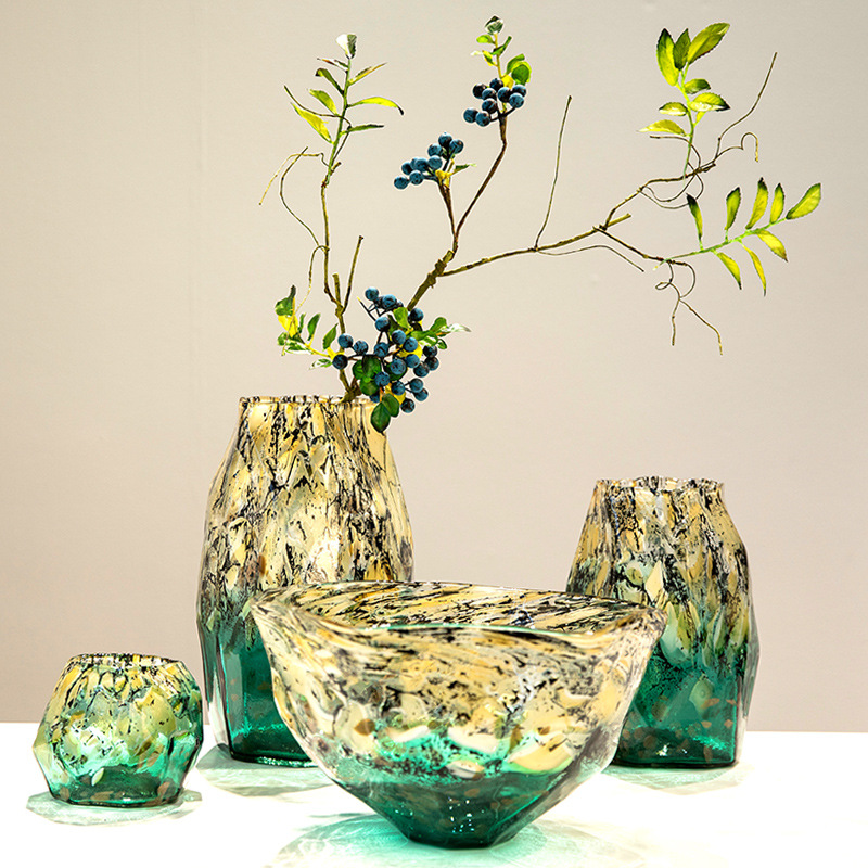Glass Vase Irregular Gradients - Terrarium Glass Bottle ulasan dan harga