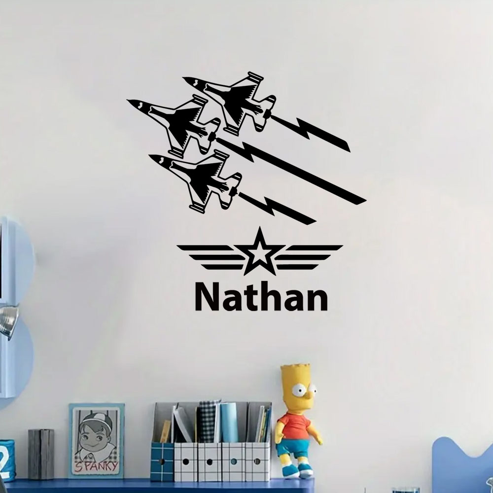 1PC Colorful Airplane Customiz - Home Decor Sticker ulasan dan harga