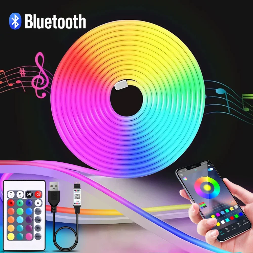 1-5m RGB LED Neon Strip Light  - Home Decor Lamp ulasan dan harga