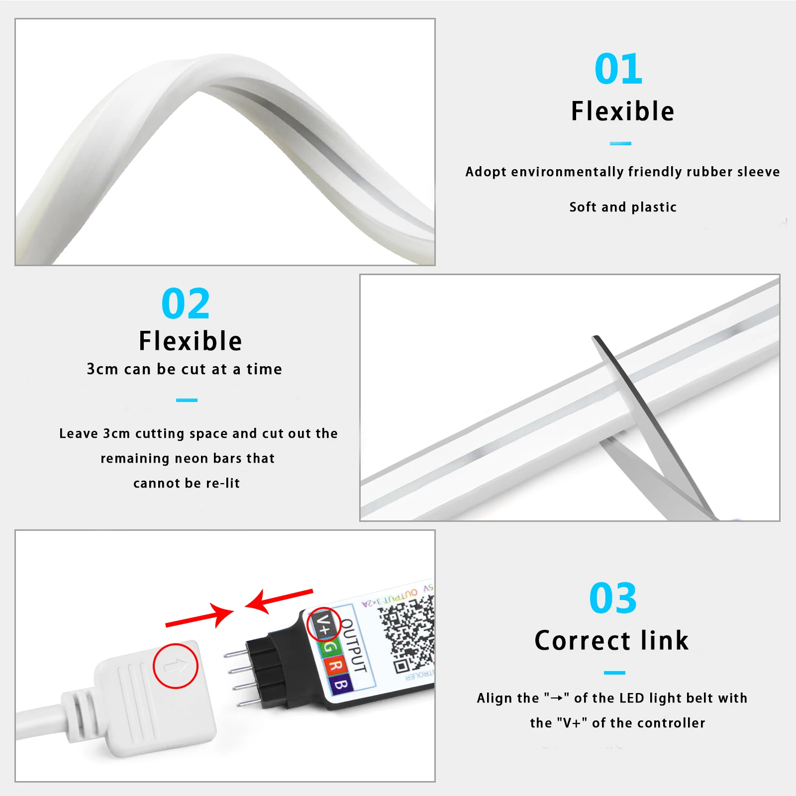 1-5m RGB LED Neon Strip Light  - Home Decor Lamp ulasan dan harga
